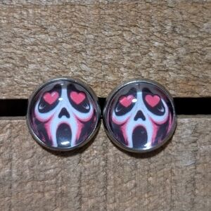 💟 Ghostface Stud Earrings